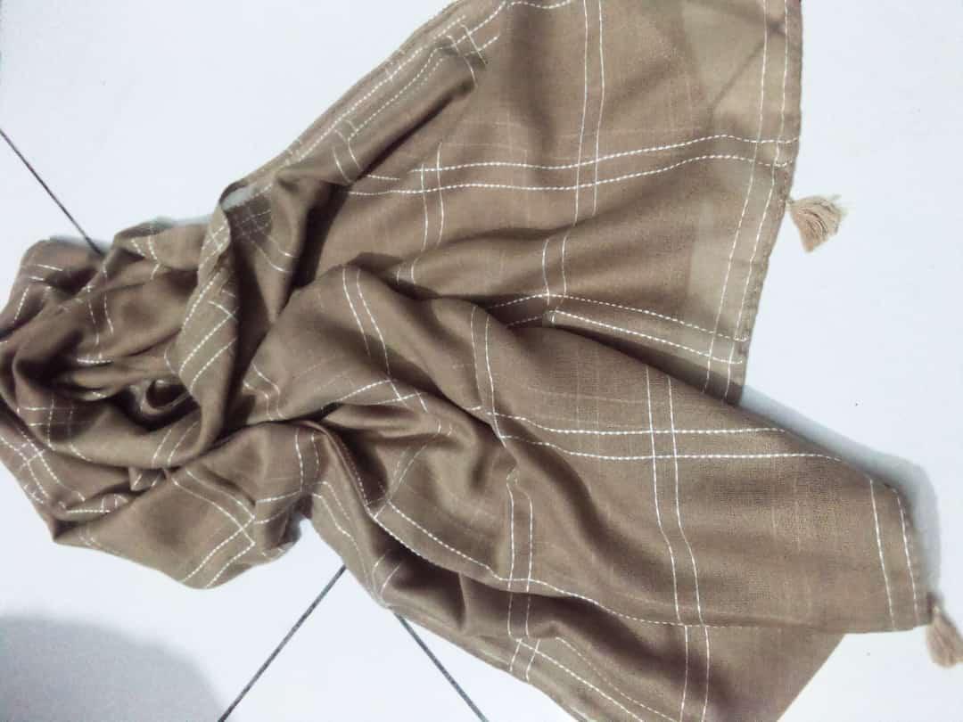 Grid Solids - Tea Brown