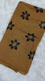 Threaded Lawn Floral Hijab | Floral | Mustard