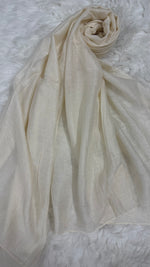 Lawn Zari Hijabs | Cream White