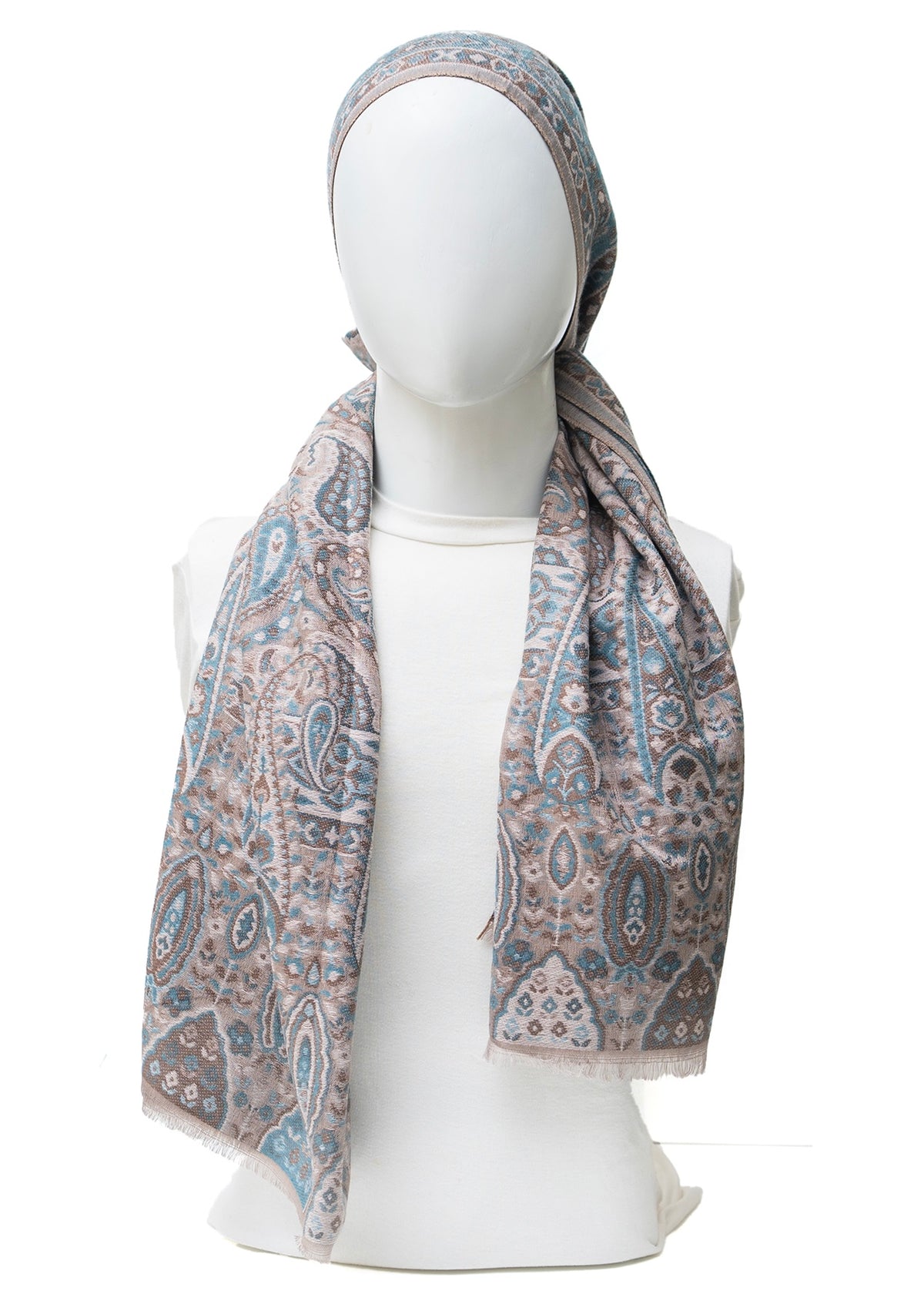 Vintage Loom | Dusty Teal Grey Paisley