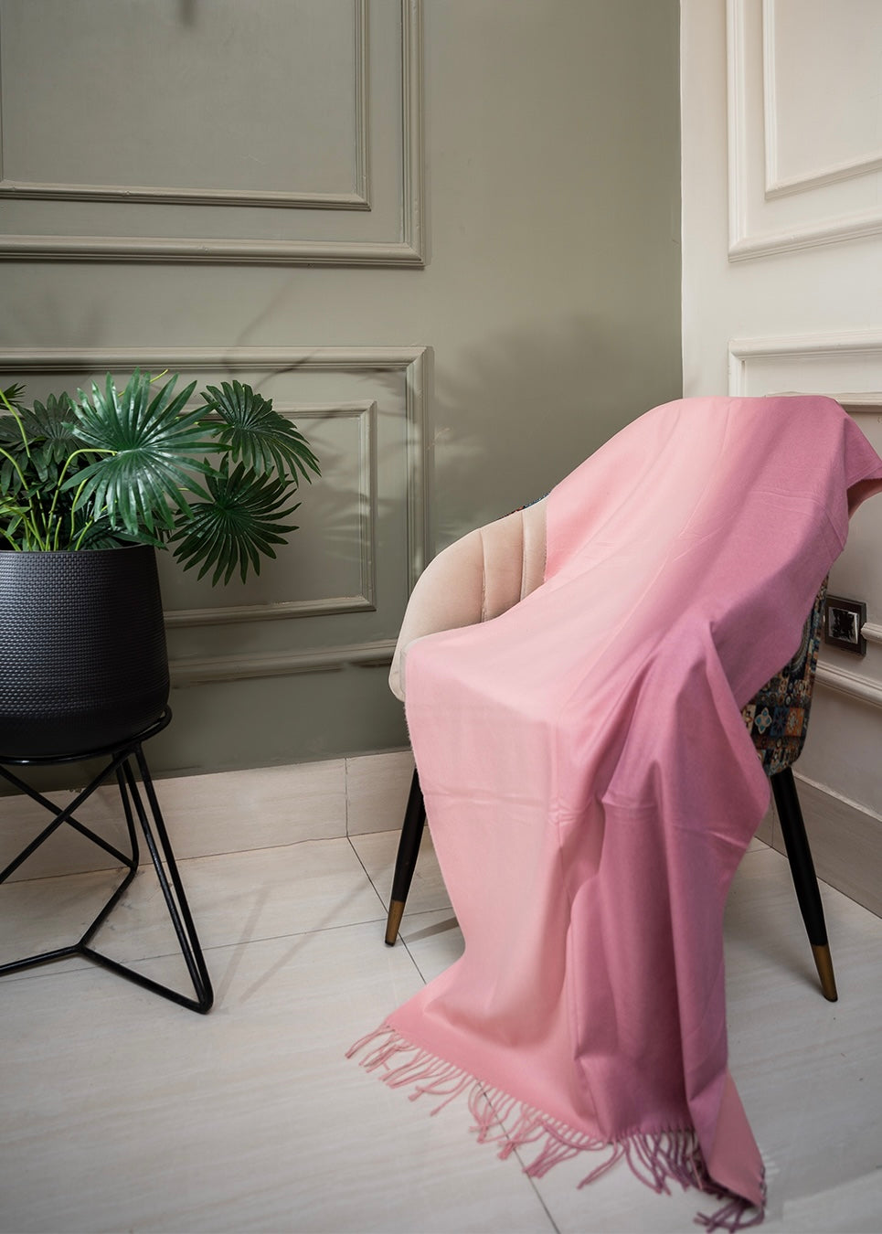 Twin Tone Wool | Petal Pink × Warm Peach