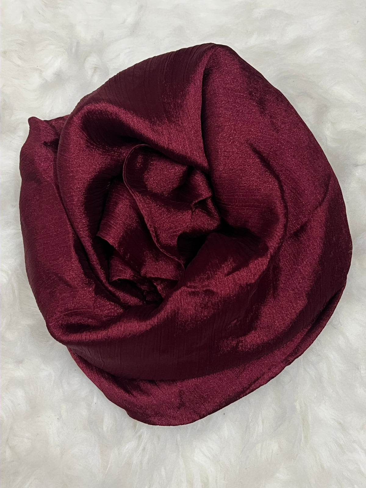 Luxe Crinkle Silk - Maroon