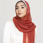 Moonlit | Shimmer Hijab | Caramel