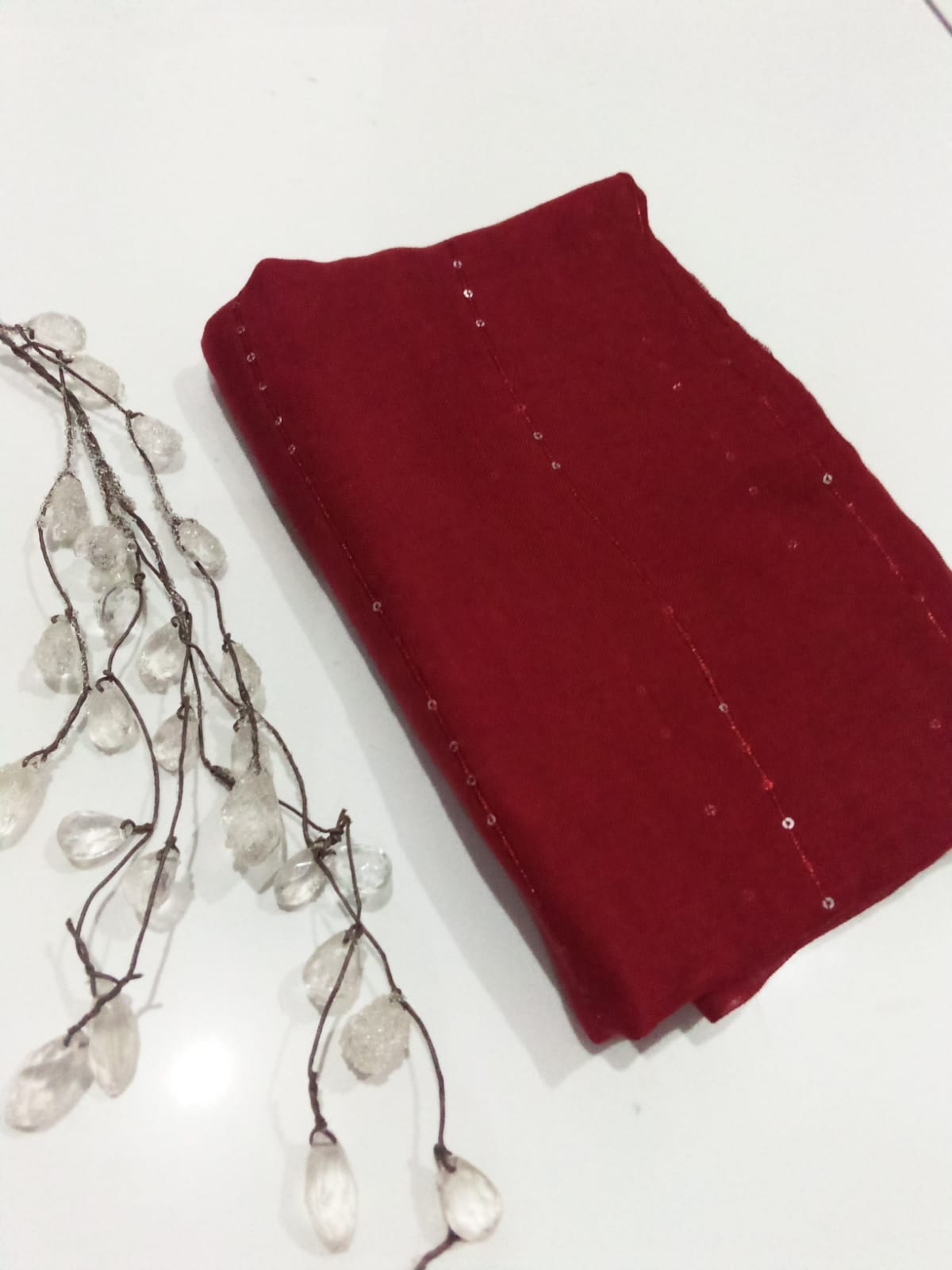 Spark Sequin - Deep Maroon