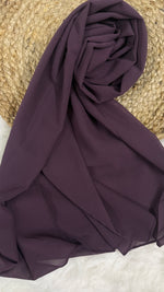 Imported Georgette | Deep Aubergine