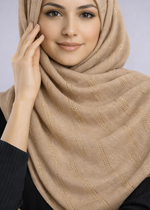 Lawn Zari Noor Hijab | Copper