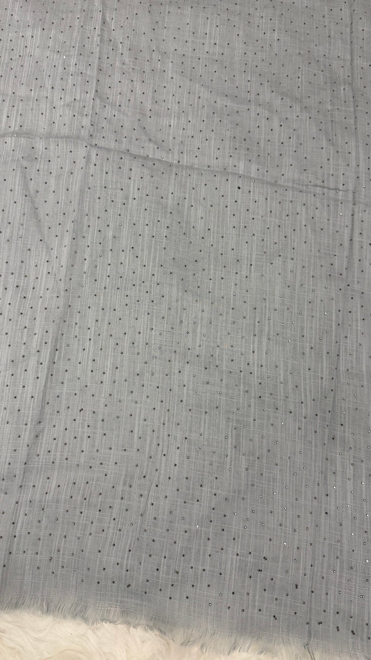 Lawn Dotted Stones Hijab | Grey