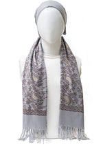 Classic Kashmiri Wrap | Misty Grey