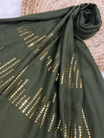 Radiant Sequins Stripes- Olive Green
