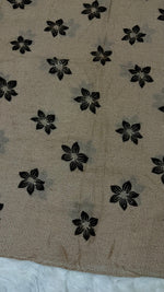 Threaded Lawn Floral Hijab | Floral | Mocha Brown