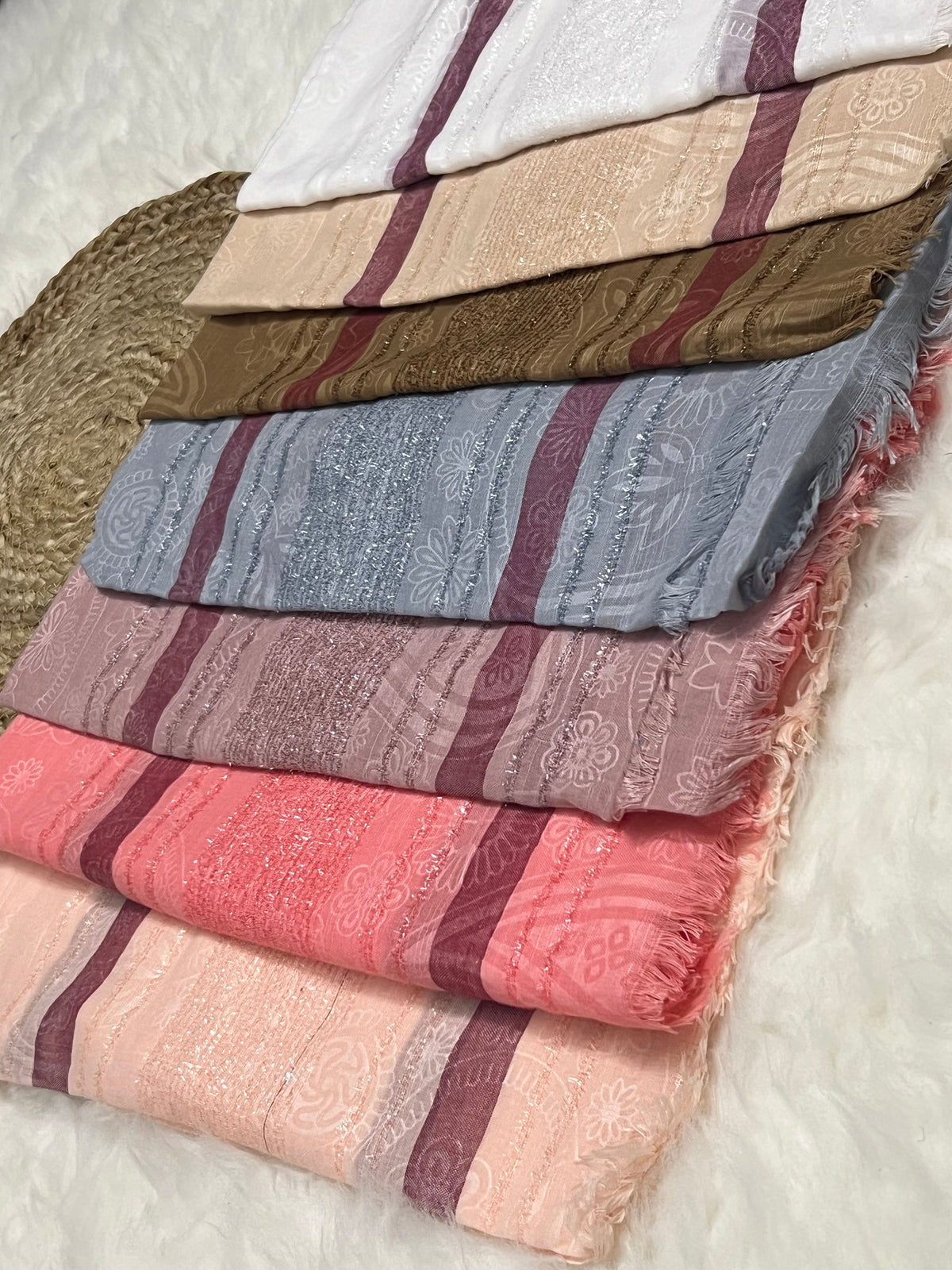 Turkish Floral Shimmer - Rosewood Pink