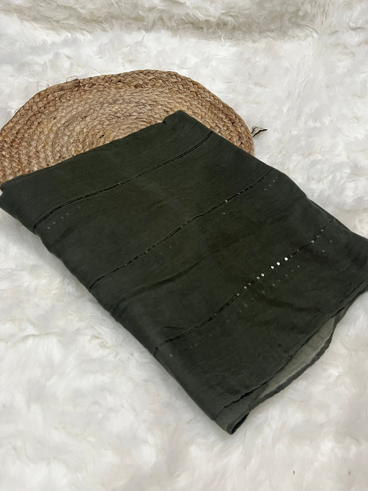 Spark Sequin - Olive Green