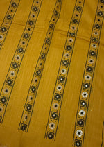 Lawn Block Print Hijab | Stripes | Mustard