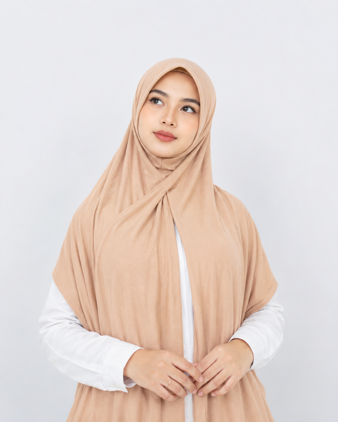 Instant Pre-Sewn Jersey Hijab | Nude