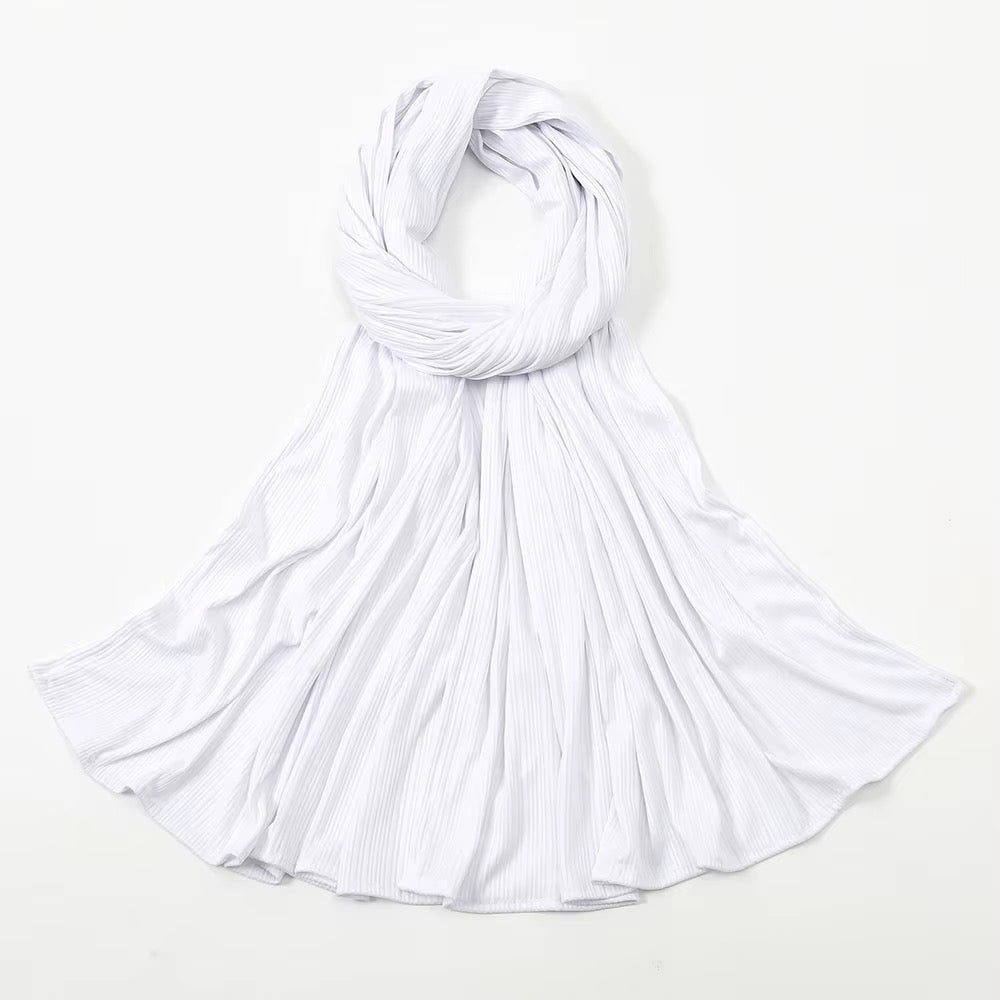 Soft Rib Jersey Hijabs | Pure White