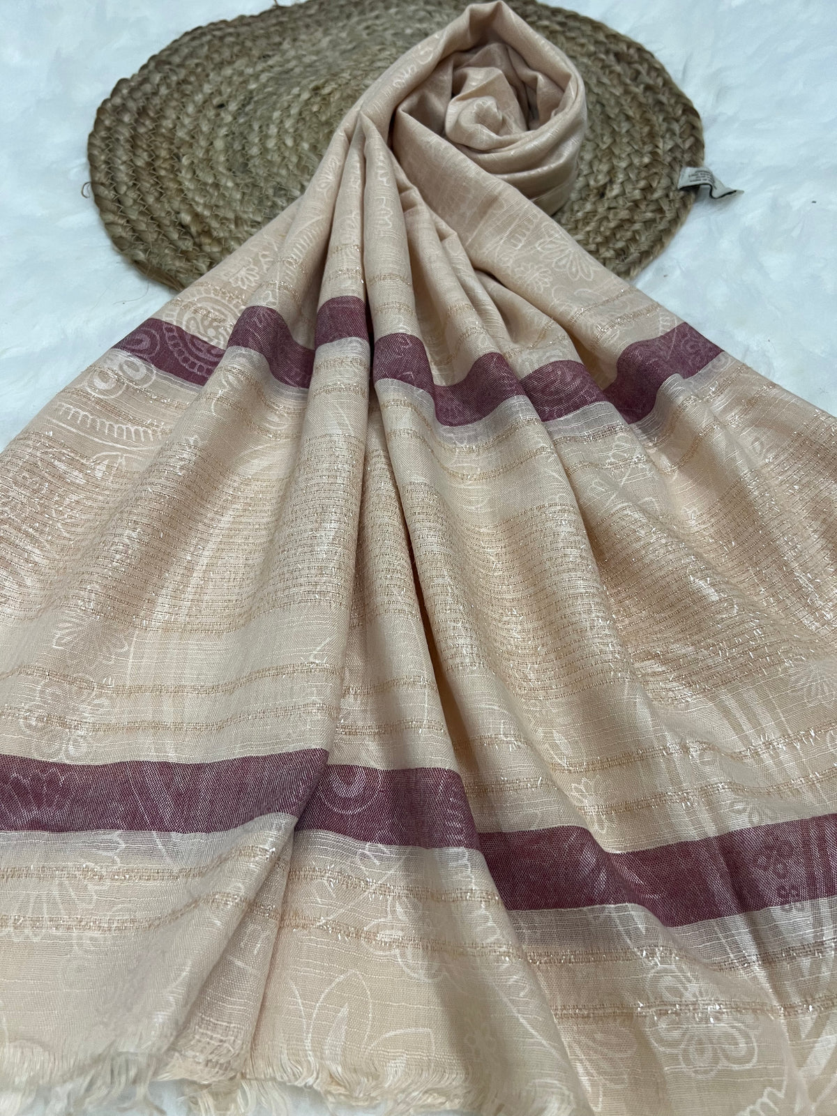 Turkish Floral Shimmer - Champagne Blush