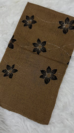 Threaded Lawn Floral Hijab | Floral | Brown