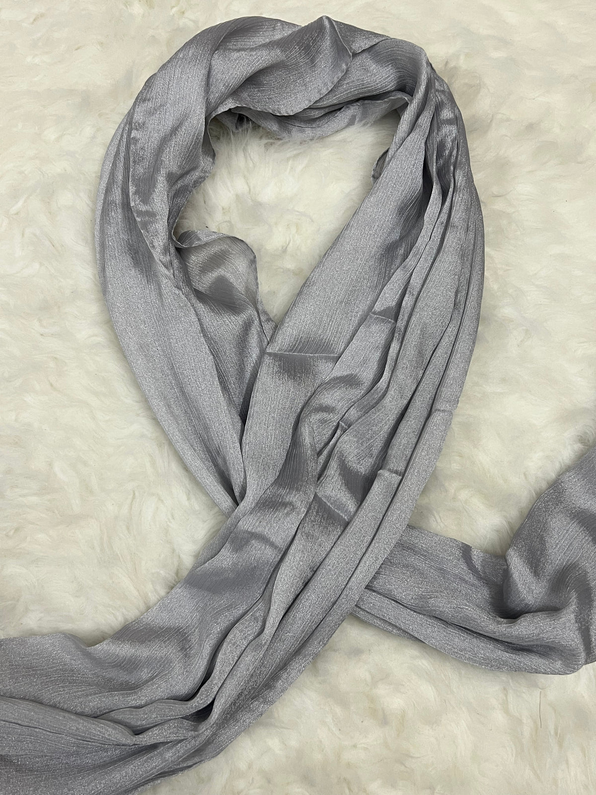 Luxe Crinkle Silk - Silver