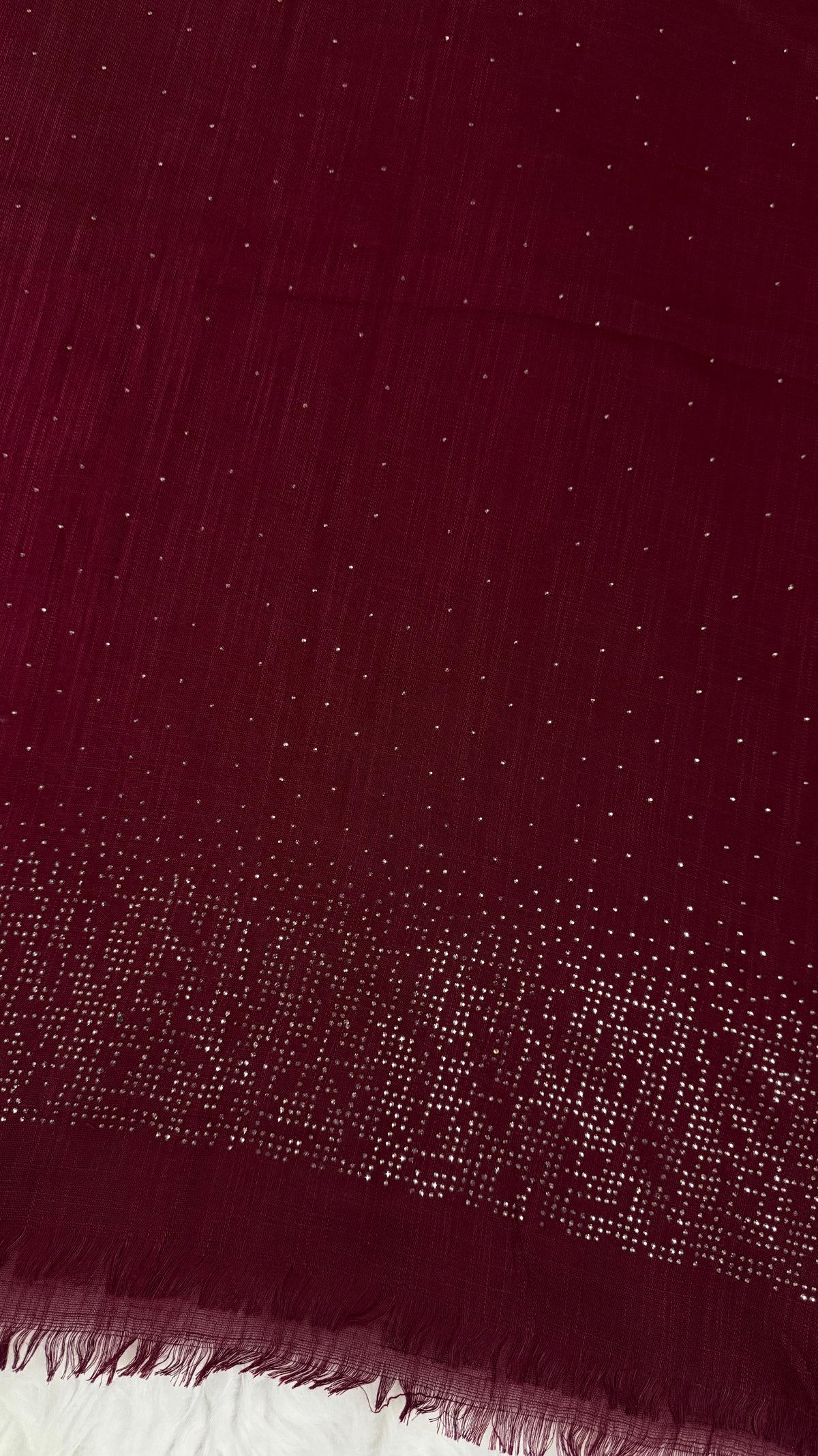 Lawn Stone Drop Hijab | Antique Maroon