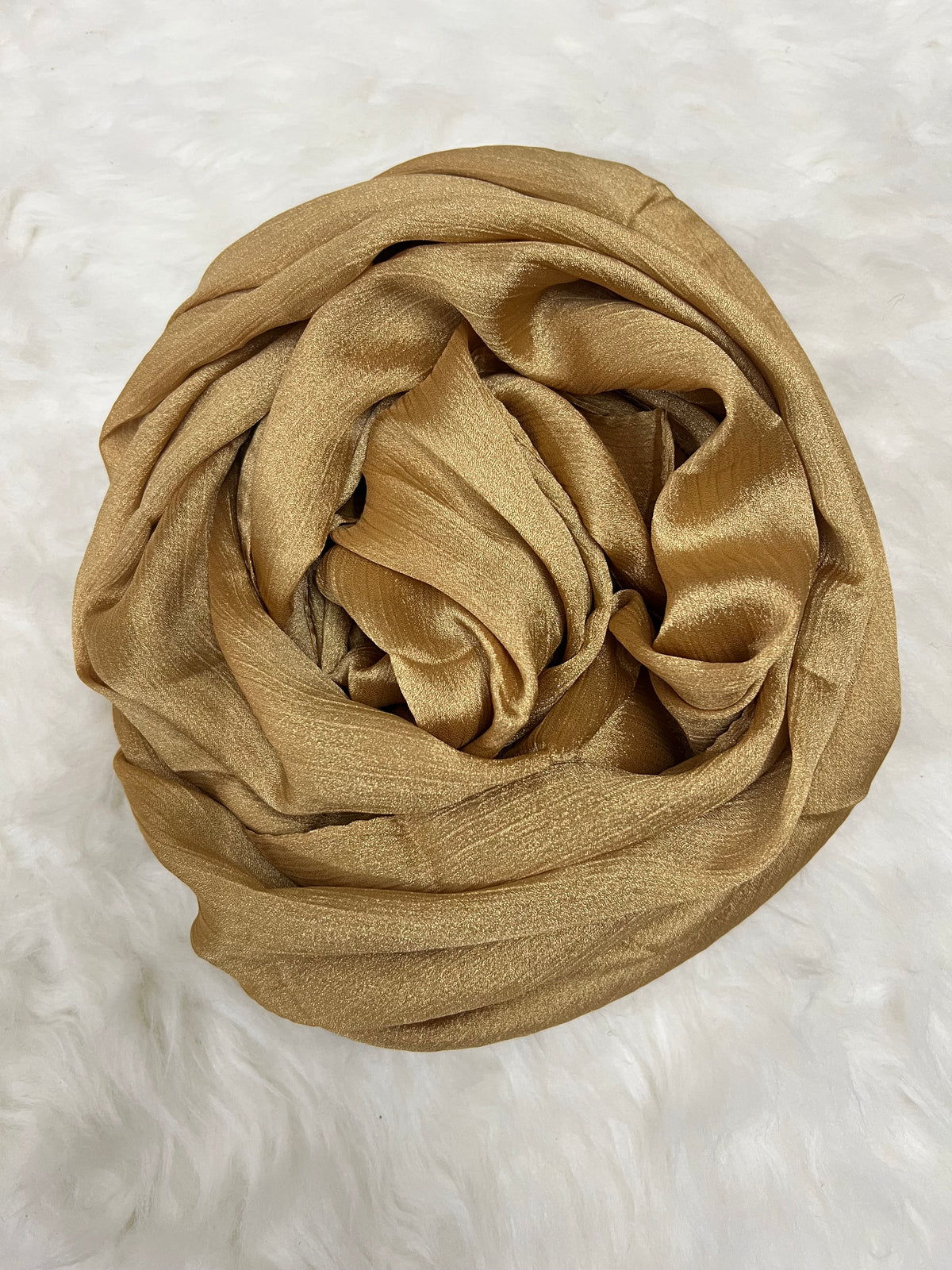 Luxe Crinkle Silk - Golden Beige
