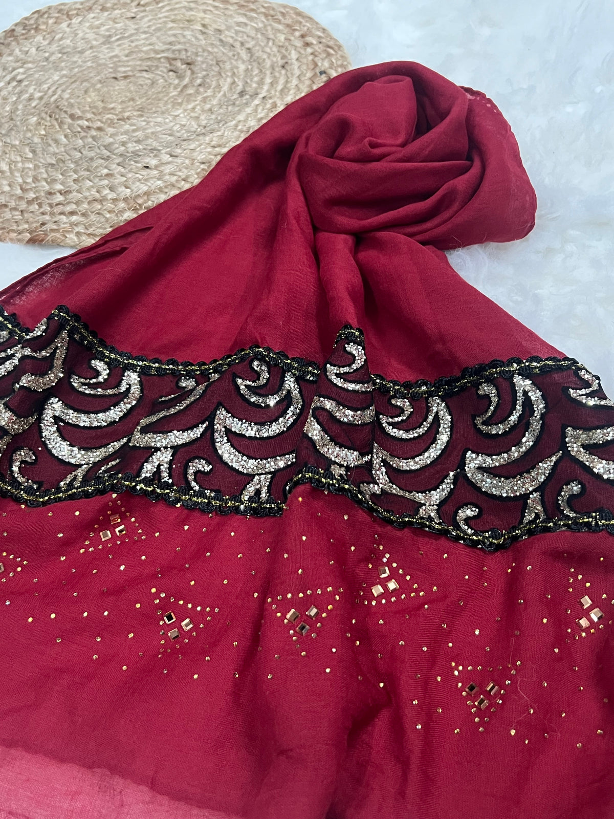 Luxe Embellished - Maroon