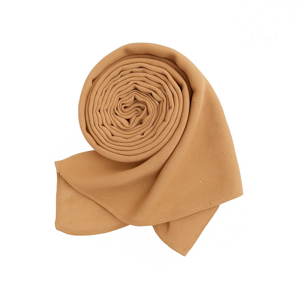 Moonlit | Shimmer Hijab | Caramel