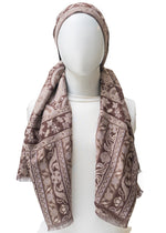 Vintage Loom with ZARI SHINE | Brown Taupe Paisley