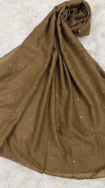 Lawn Foil Spread Hijab | Caramel Brown