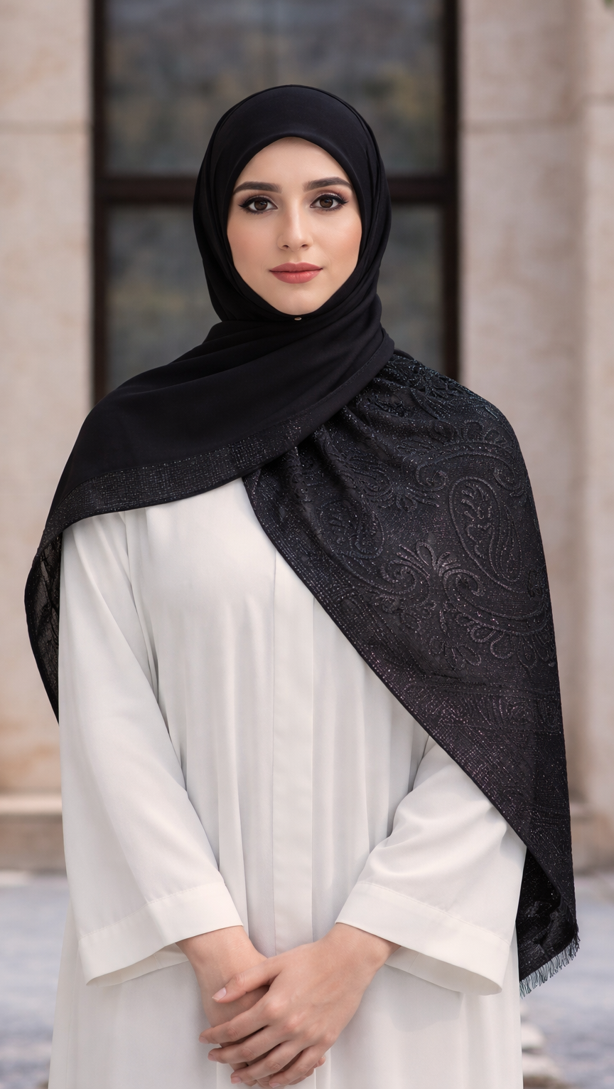 Royale Lawn Jacquard | Classic Black