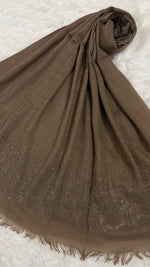 Lawn Stone Drop Hijab | Mocha Brown