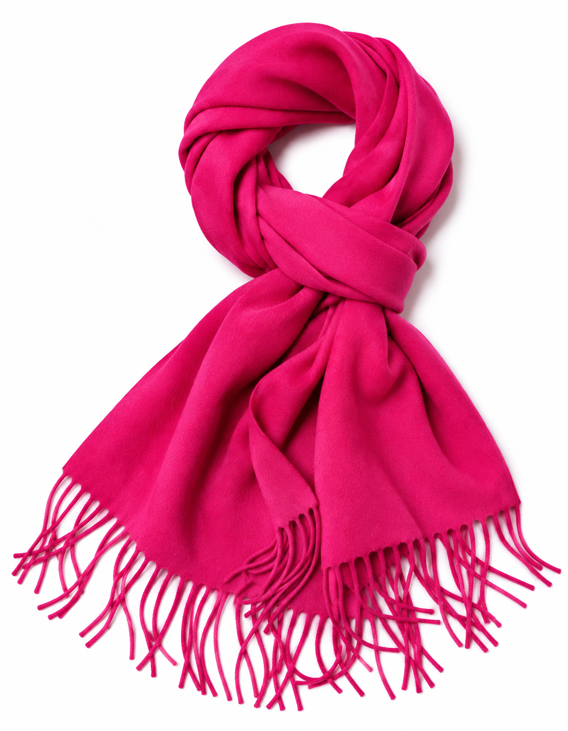 Winter Cashmere Wool Hijab | Fuchsia Pink