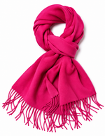 Winter Cashmere Wool Hijab | Fuchsia Pink