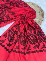 The Velvet Motif Series | Tomato Red