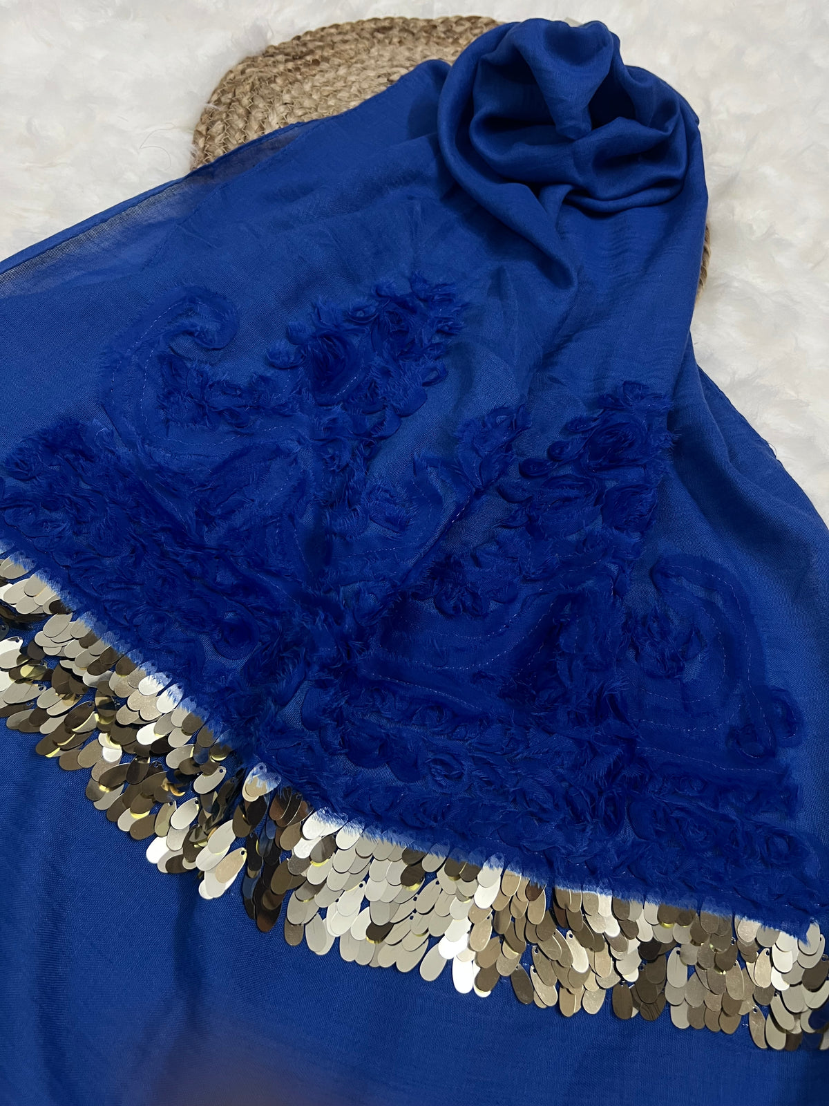 Sitara Embossed- Navy