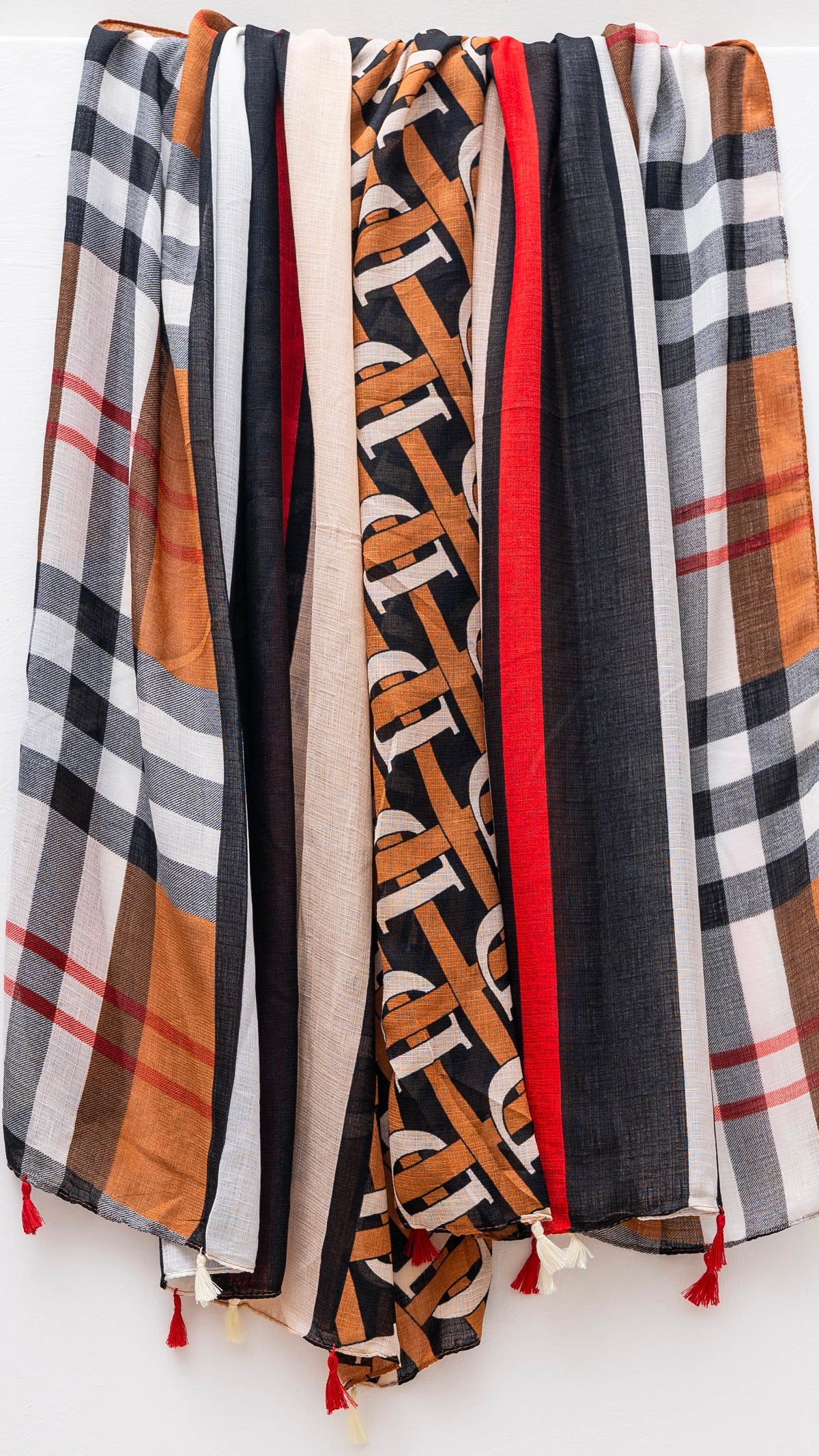 Bold Monogram Checks | Copper Glow