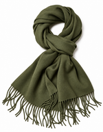 Winter Cashmere Wool Hijab | Olive