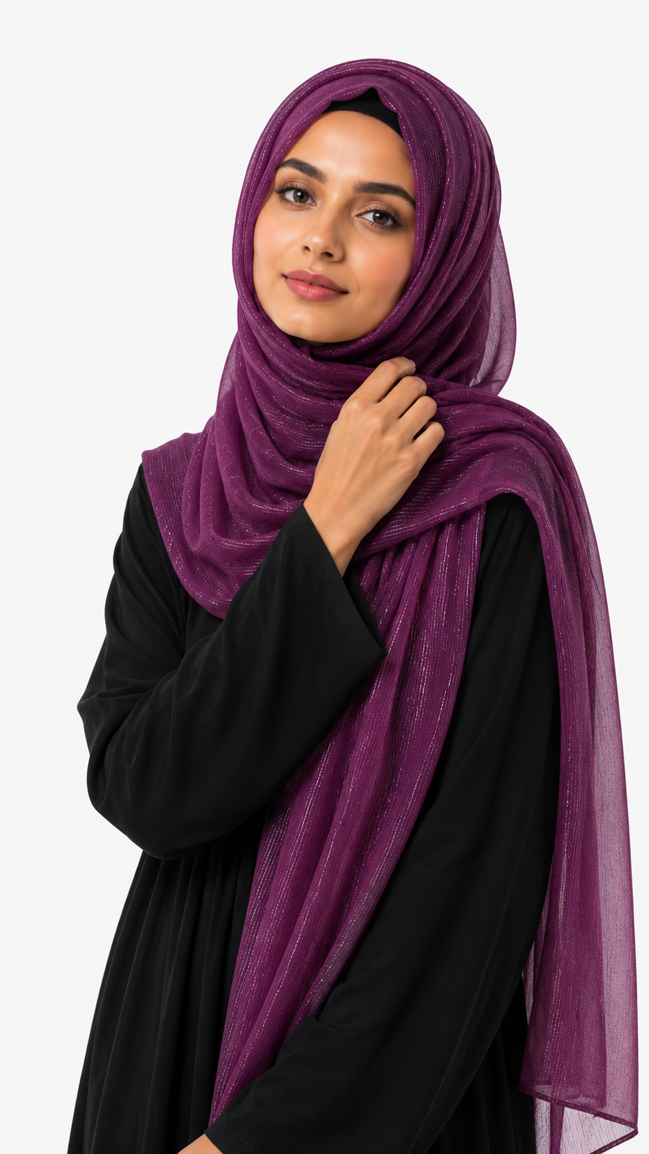 Lawn Zari Hijabs | Magenta