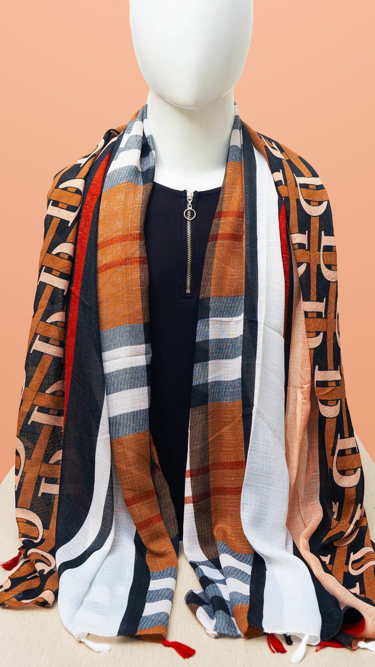 Bold Monogram Checks | Rust Noir