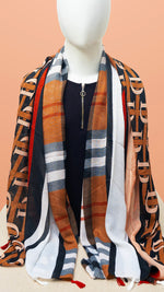 Bold Monogram Checks | Rust Noir