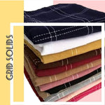 Grid Solids - Light Brown