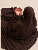 Modest Namaz Chaddar – Full Coverage Prayer Gown (Dark Brown)