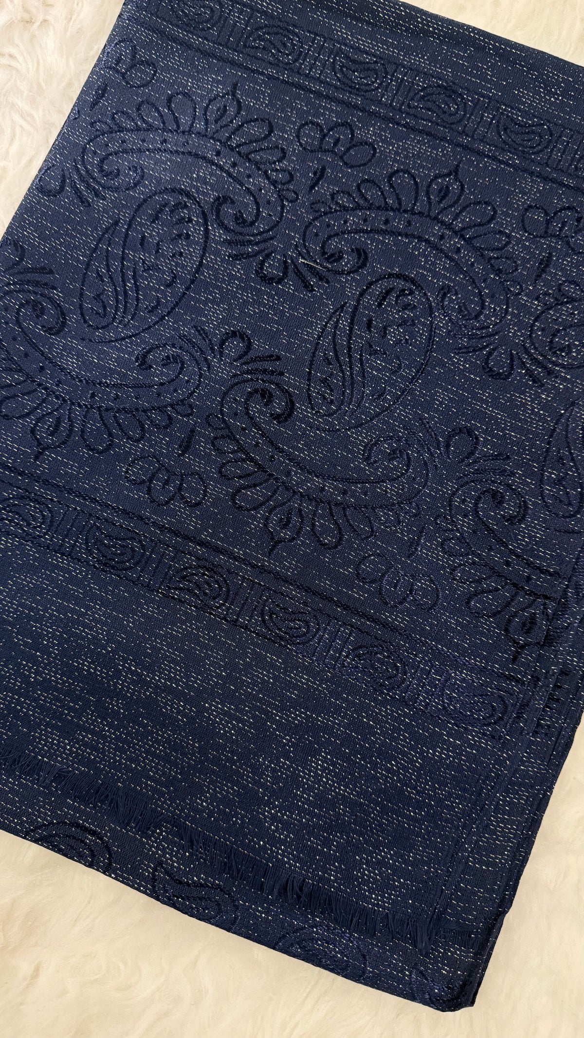 Royale Lawn Jacquard | Deep Navy Blue