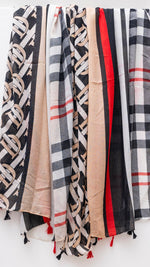 Bold Monogram Checks | Camel Noir