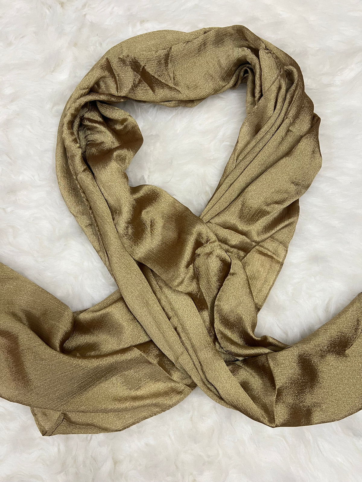 Luxe Crinkle Silk - Dull Gold