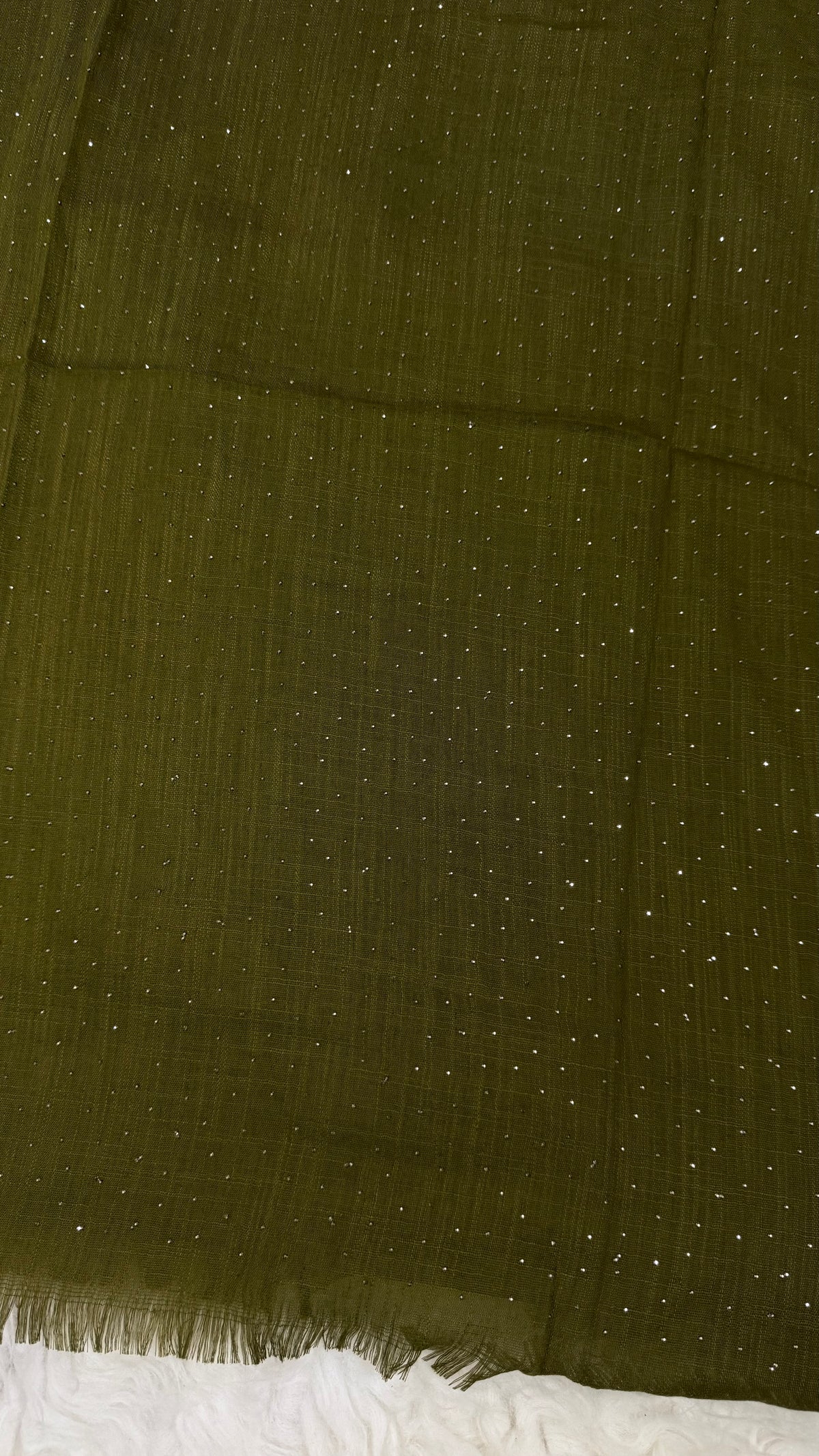 Lawn Dotted Stones Hijab | Olive