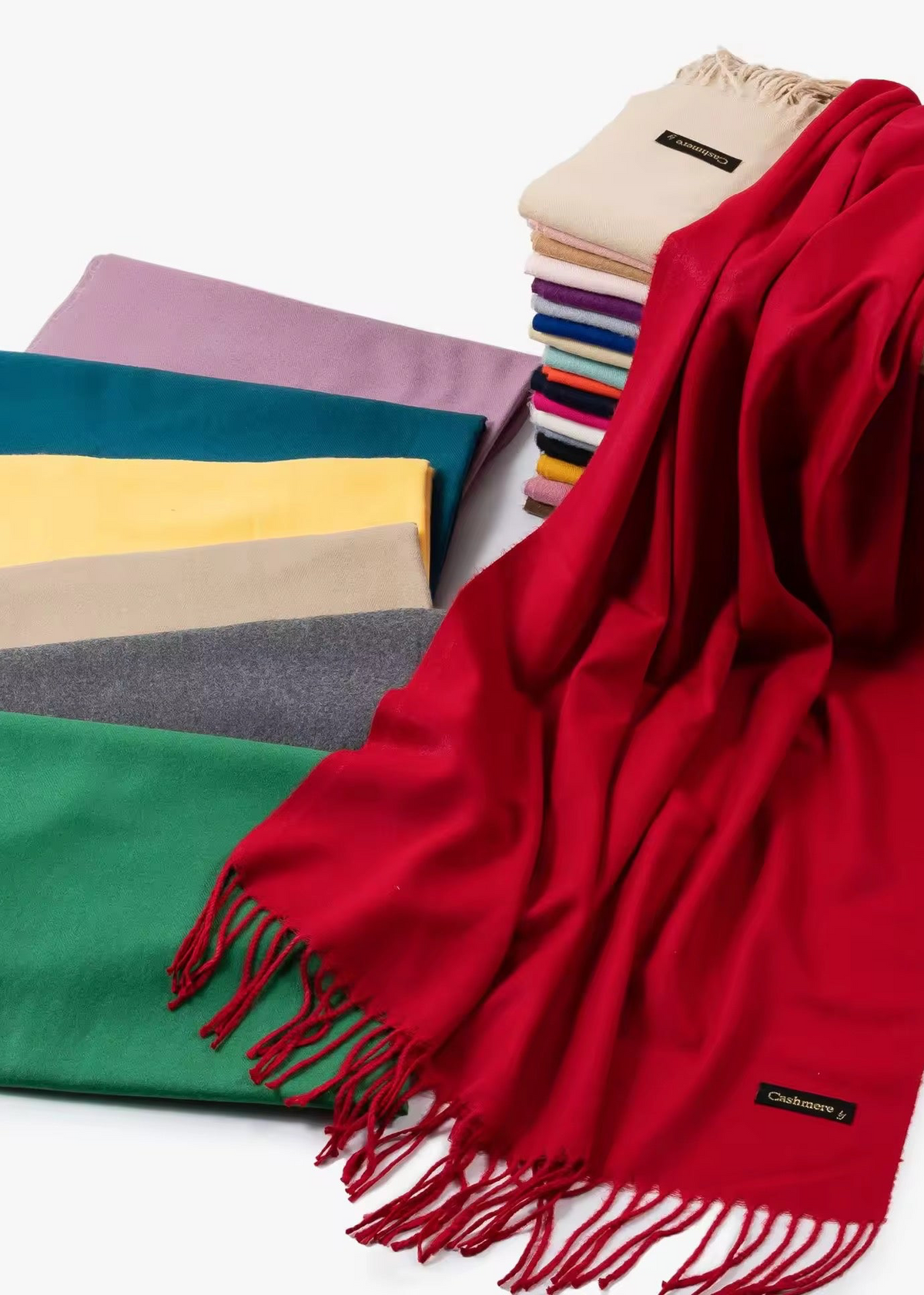 Winter Cashmere Wool Hijab | Olive