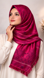 Royale Lawn JacquardII | Berry Fuchsia