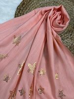 Starry Shine Hijab –Blush Peach