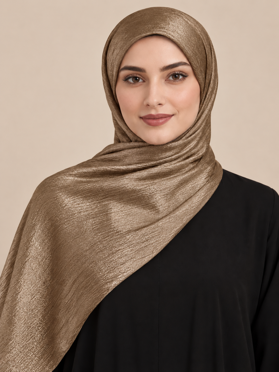 Luxe Crinkle Silk - warm bronze-tan