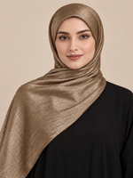 Luxe Crinkle Silk - warm bronze-tan